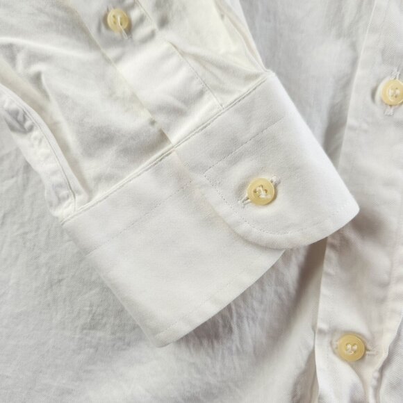 VTG Paul & Shark Yachting Men 16/41 White Long Sleeve Button Up Shirt Italy Made - Picture 9 of 16